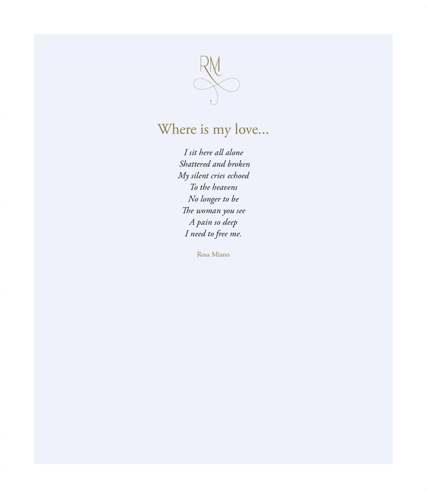 Where is my Love - Print